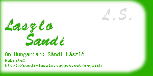 laszlo sandi business card